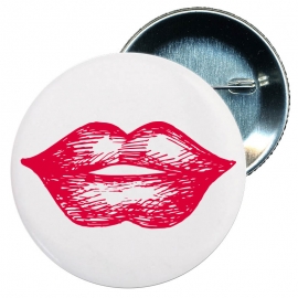 Chapa 58 mm - beso labios retro