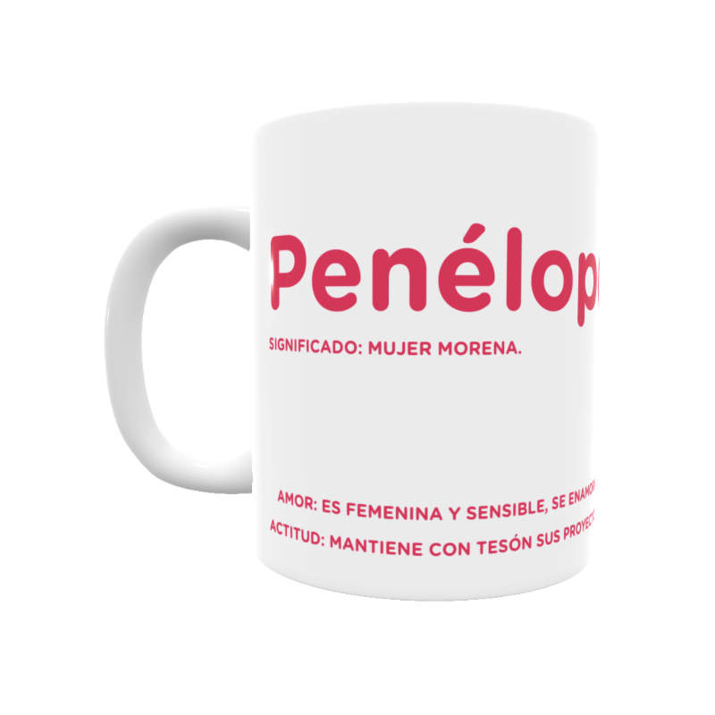 Taza con el significado del nombre Penélope.