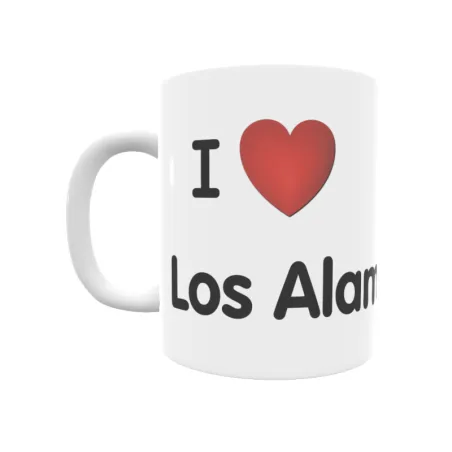 Taza - I ❤ Los Alamillos Regalo original y funcional. Taza personalizada de tu localidad.