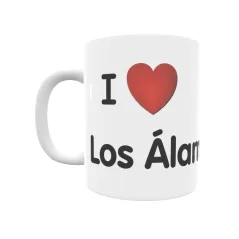 Taza - I ❤ Los Álamos Regalo original y funcional. Taza personalizada de tu localidad.