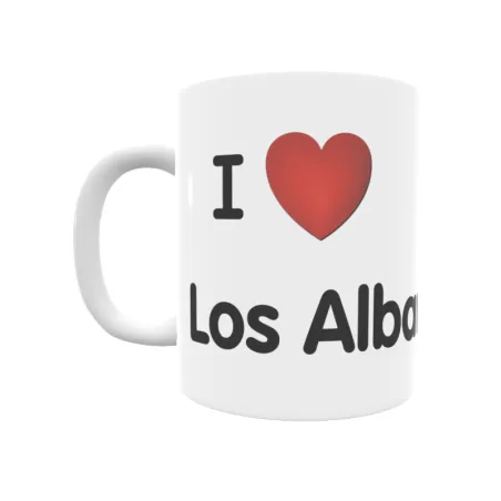 Taza - I ❤ Los Albaricoques Regalo original y funcional. Taza personalizada de tu localidad.