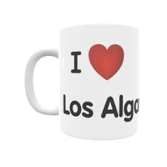 Taza - I ❤ Los Algarrobos Regalo original y funcional. Taza personalizada de tu localidad.