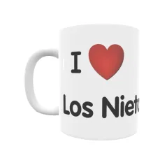 Taza - I ❤ Los Nietos Regalo original y funcional. Taza personalizada de tu localidad.