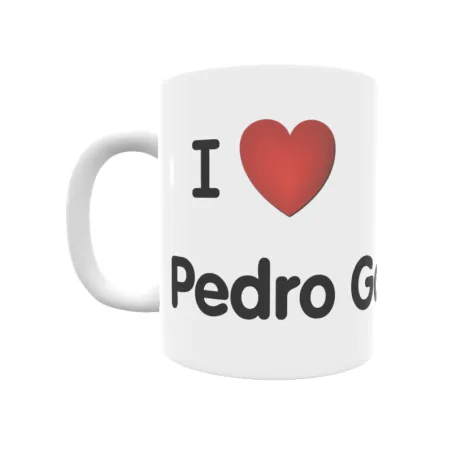 Taza - I ❤ Pedro García Regalo original y funcional. Taza personalizada de tu localidad.