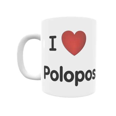 Taza - I ❤ Polopos Regalo original y funcional. Taza personalizada de tu localidad.