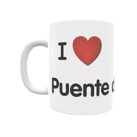 Taza - I ❤ Puente del Río Regalo original y funcional. Taza personalizada de tu localidad.