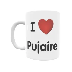 Taza - I ❤ Pujaire Regalo original y funcional. Taza personalizada de tu localidad.