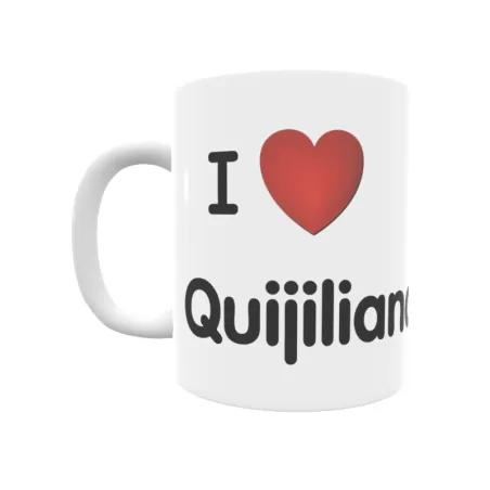 Taza - I ❤ Quijiliana Regalo original y funcional. Taza personalizada de tu localidad.