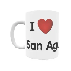 Taza - I ❤ San Agustín Regalo original y funcional. Taza personalizada de tu localidad.