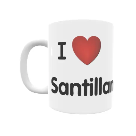 Taza - I ❤ Santillana Regalo original y funcional. Taza personalizada de tu localidad.