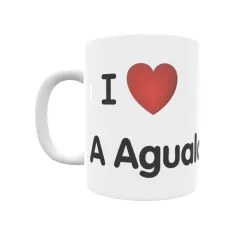 Taza - I ❤ A Agualada Regalo original y funcional. Taza personalizada de tu localidad.