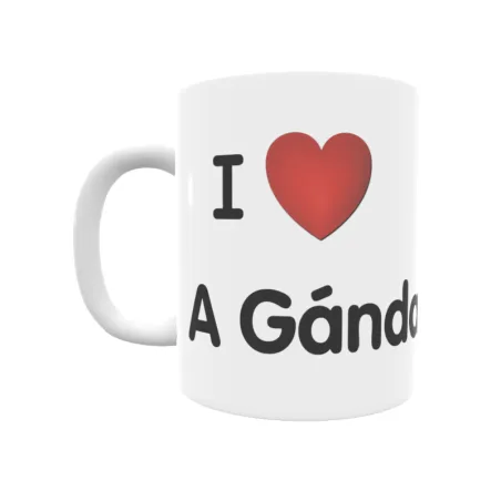 Taza - I ❤ A Gándara Regalo original y funcional. Taza personalizada de tu localidad.