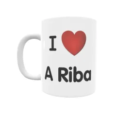 Taza - I ❤ A Riba Regalo original y funcional. Taza personalizada de tu localidad.