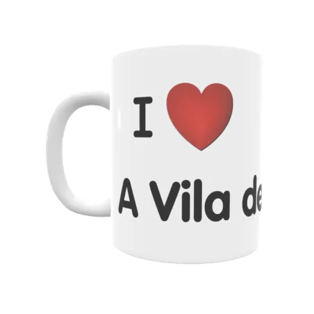 Taza - I ❤ A Vila de Abade Regalo original y funcional. Taza personalizada de tu localidad.