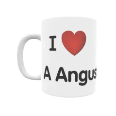 Taza - I ❤ A Angustia Regalo original y funcional. Taza personalizada de tu localidad.