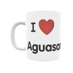 Taza - I ❤ Aguasantas Regalo original y funcional. Taza personalizada de tu localidad.