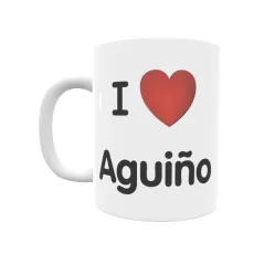 Taza - I ❤ Aguiño Regalo original y funcional. Taza personalizada de tu localidad.