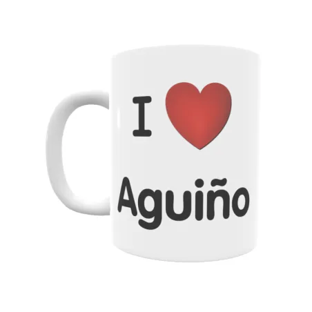 Taza - I ❤ Aguiño Regalo original y funcional. Taza personalizada de tu localidad.