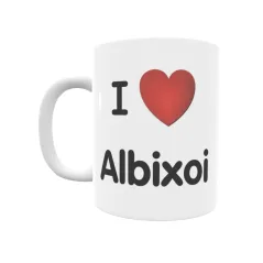 Taza - I ❤ Albixoi Regalo original y funcional. Taza personalizada de tu localidad.