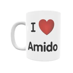 Taza - I ❤ Amido Regalo original y funcional. Taza personalizada de tu localidad.