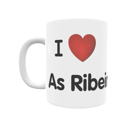 Taza - I ❤ As Ribeiras do Sor Regalo original y funcional. Taza personalizada de tu localidad.