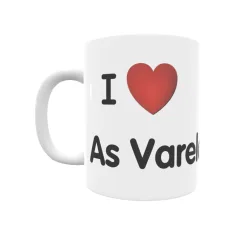 Taza - I ❤ As Varelas Regalo original y funcional. Taza personalizada de tu localidad.