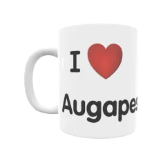 Taza - I ❤ Augapesada Regalo original y funcional. Taza personalizada de tu localidad.