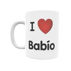 Taza - I ❤ Babío Regalo original y funcional. Taza personalizada de tu localidad.