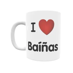 Taza - I ❤ Baíñas Regalo original y funcional. Taza personalizada de tu localidad.