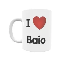 Taza - I ❤ Baio Regalo original y funcional. Taza personalizada de tu localidad.