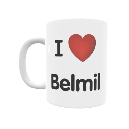 Taza - I ❤ Belmil Regalo original y funcional. Taza personalizada de tu localidad.