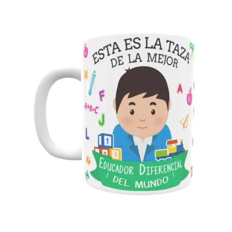 Taza personalizada con tu dedicatoria para EL mejor EDUCADOR DIFERENCIAL