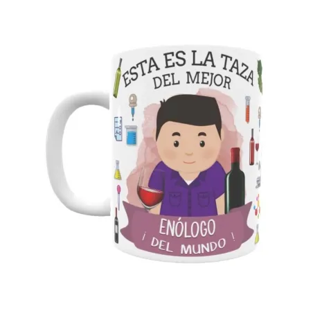 Taza personalizada con tu dedicatoria para EL mejor ENÓLOGO