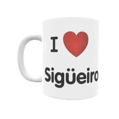 Taza - I ❤ Sigüeiro Regalo original y funcional. Taza personalizada de tu localidad.