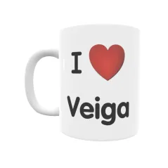 Taza - I ❤ Veiga Regalo original y funcional. Taza personalizada de tu localidad.