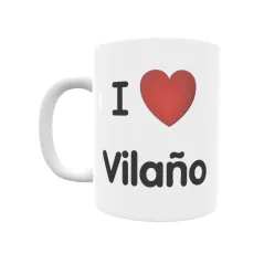 Taza - I ❤ Vilaño Regalo original y funcional. Taza personalizada de tu localidad.