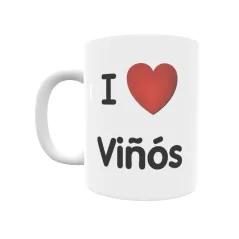 Taza - I ❤ Viñós Regalo original y funcional. Taza personalizada de tu localidad.