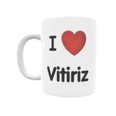 Taza - I ❤ Vitiriz Regalo original y funcional. Taza personalizada de tu localidad.