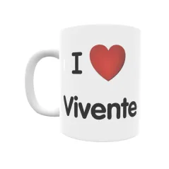 Taza - I ❤ Vivente Regalo original y funcional. Taza personalizada de tu localidad.