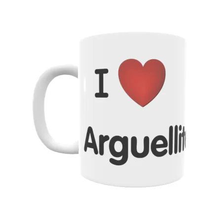 Taza - I ❤ Arguellite Regalo original y funcional. Taza personalizada de tu localidad.