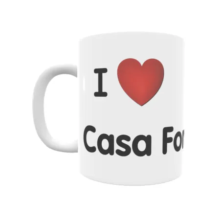 Taza - I ❤ Casa Forestal Regalo original y funcional. Taza personalizada de tu localidad.