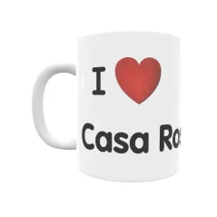 Taza - I ❤ Casa Rosa Regalo original y funcional. Taza personalizada de tu localidad.