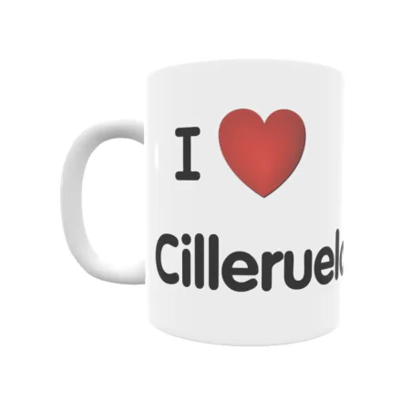 Taza - I ❤ Cilleruelo Regalo original y funcional. Taza personalizada de tu localidad.