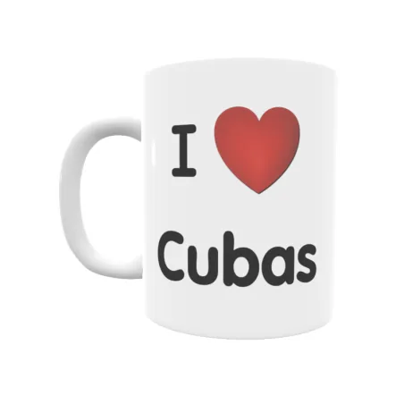 Taza - I ❤ Cubas Regalo original y funcional. Taza personalizada de tu localidad.