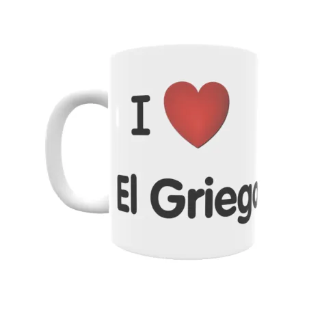 Taza - I ❤ El Griego Regalo original y funcional. Taza personalizada de tu localidad.