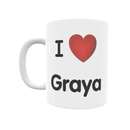 Taza - I ❤ Graya Regalo original y funcional. Taza personalizada de tu localidad.