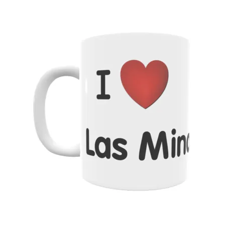 Taza - I ❤ Las Minas Regalo original y funcional. Taza personalizada de tu localidad.