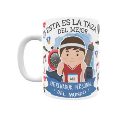 Taza personalizada con tu dedicatoria para EL mejor ENTRENADOR DE PERSONAL