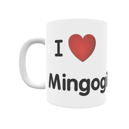 Taza - I ❤ Mingogil Regalo original y funcional. Taza personalizada de tu localidad.