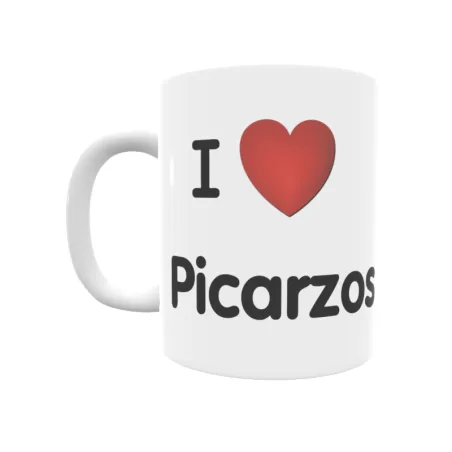 Taza - I ❤ Picarzos Regalo original y funcional. Taza personalizada de tu localidad.